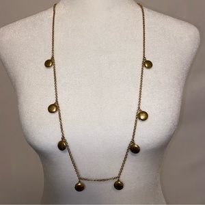J. Crew Long Gold Locket Necklace